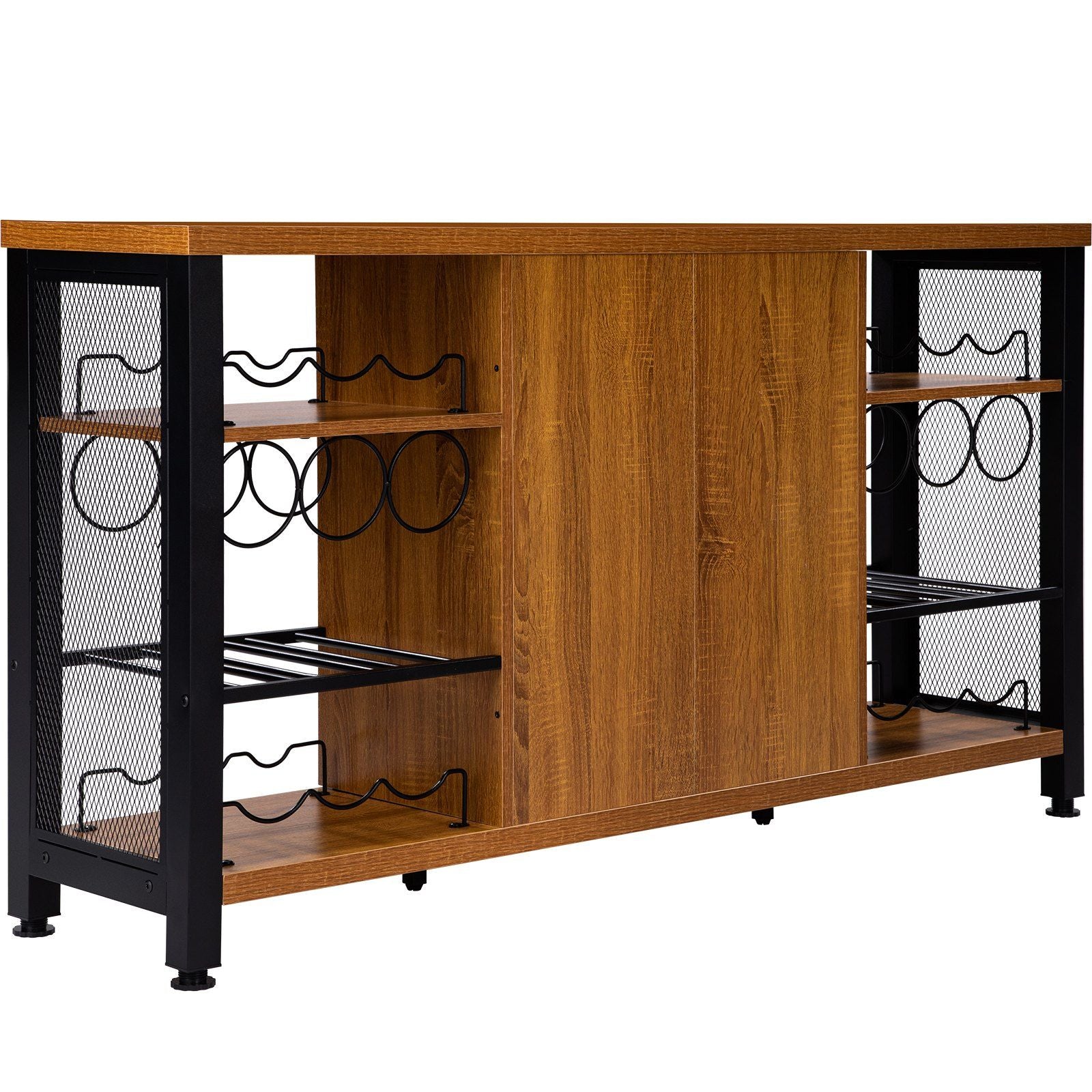 VEVOR Industrial Bar Cabinet, Wine Table for Liquor with Glass Holder,DobaDealsexpress.shopLiving Room, Dining Room (55 Inch, Rustic Oak)Highlights
Multi-Functional Bar Cabinet: Get ready to expand your storage space with VEVOR! This industrial bar cabinet can display your favorite drinks and foods on