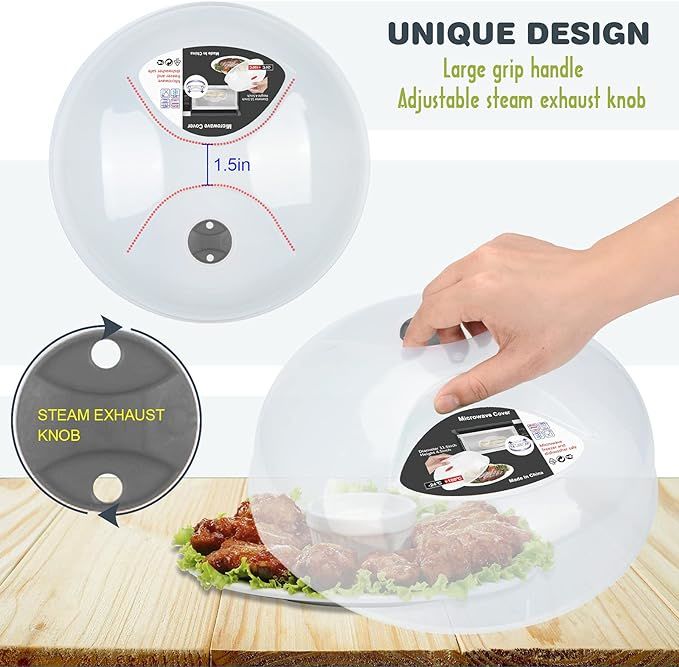 Clear Microwave Splash Cover, 1 Piece Transparent Microwave Food CoverDobaDealsexpress.shopClear Microwave Splash Cover, 1 Piece Transparent Microwave Food Cover, Reusable Heat Resistant Multi-function Food Cover, Kitchen Utensils & Gadgets, Kitchen Accessories,Random ColorSpecification
Feature:Reusable
Material:Plastic
Details
Keep your microwave clean and your food splatter-free with this Clear Microwave Splash Cover. This transparen