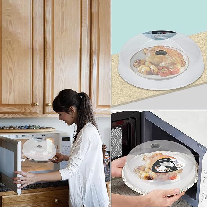 Clear Microwave Splash Cover, 1 Piece Transparent Microwave Food CoverDobaDealsexpress.shopClear Microwave Splash Cover, 1 Piece Transparent Microwave Food Cover, Reusable Heat Resistant Multi-function Food Cover, Kitchen Utensils & Gadgets, Kitchen Accessories,Random ColorSpecification
Feature:Reusable
Material:Plastic
Details
Keep your microwave clean and your food splatter-free with this Clear Microwave Splash Cover. This transparen