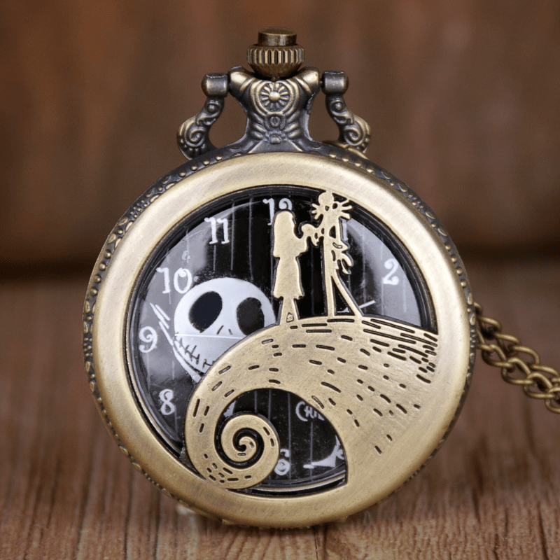 Design Christmas Bronze Quartz Pocket Watch With Necklace Chain WatcheDobaDealsexpress.shopDesign Christmas Bronze Quartz Pocket WatchDetails