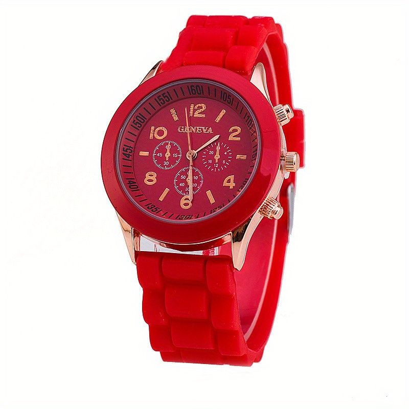 Simple Silicone Casual Quartz Watch Women Crystal Silicone Watches Wrist Watch