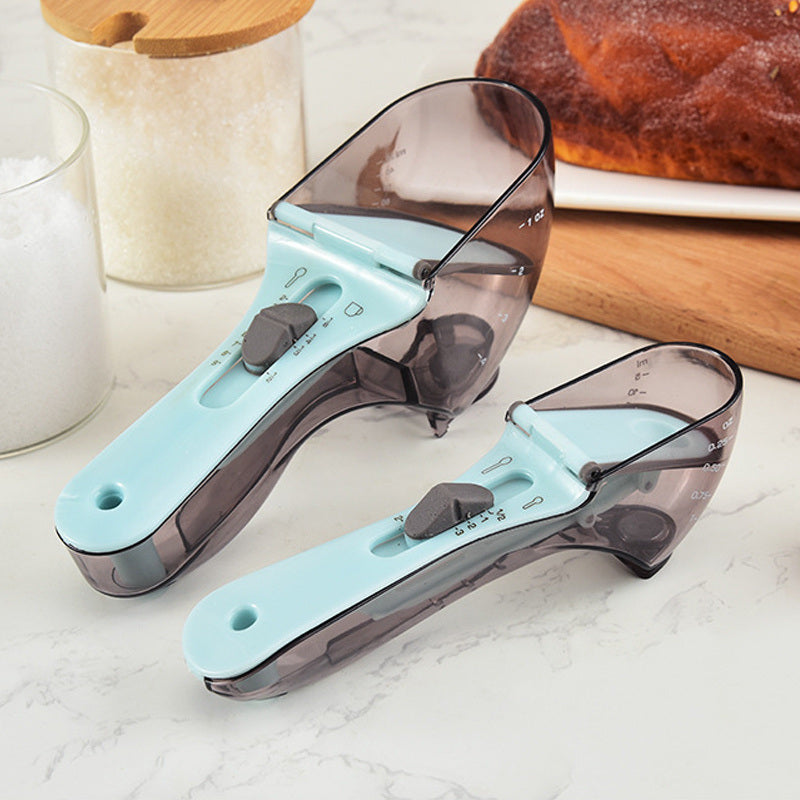 2pcs Adjustable Measuring Cups And Spoons; Plastic Scoop Measuring CupDobaDealsexpress.shopSpoons; Plastic Scoop Measuring CupDetails