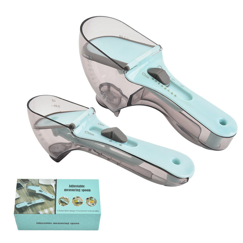 2pcs Adjustable Measuring Cups And Spoons; Plastic Scoop Measuring CupDobaDealsexpress.shopSpoons; Plastic Scoop Measuring CupDetails