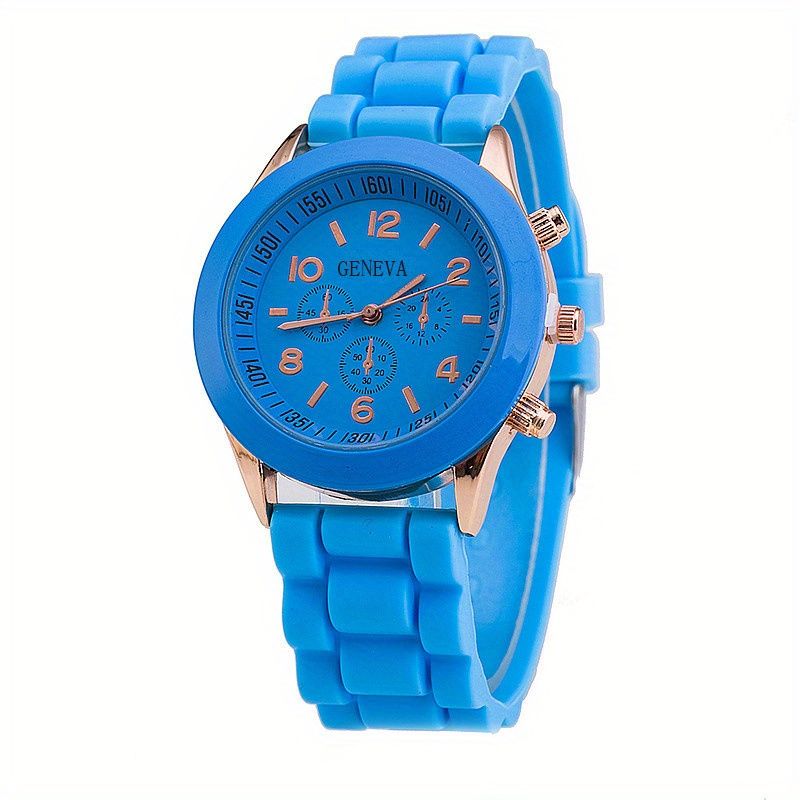 Simple Silicone Casual Quartz Watch Women Crystal Silicone Watches Wrist Watch