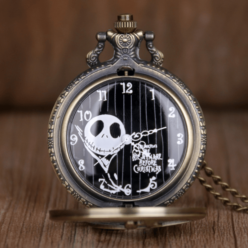 Design Christmas Bronze Quartz Pocket Watch With Necklace Chain WatcheDobaDealsexpress.shopDesign Christmas Bronze Quartz Pocket WatchDetails