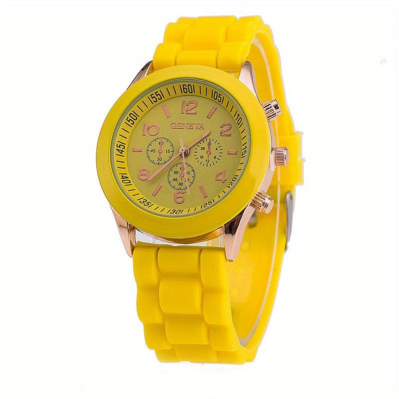 Simple Silicone Casual Quartz Watch Women Crystal Silicone Watches Wrist Watch