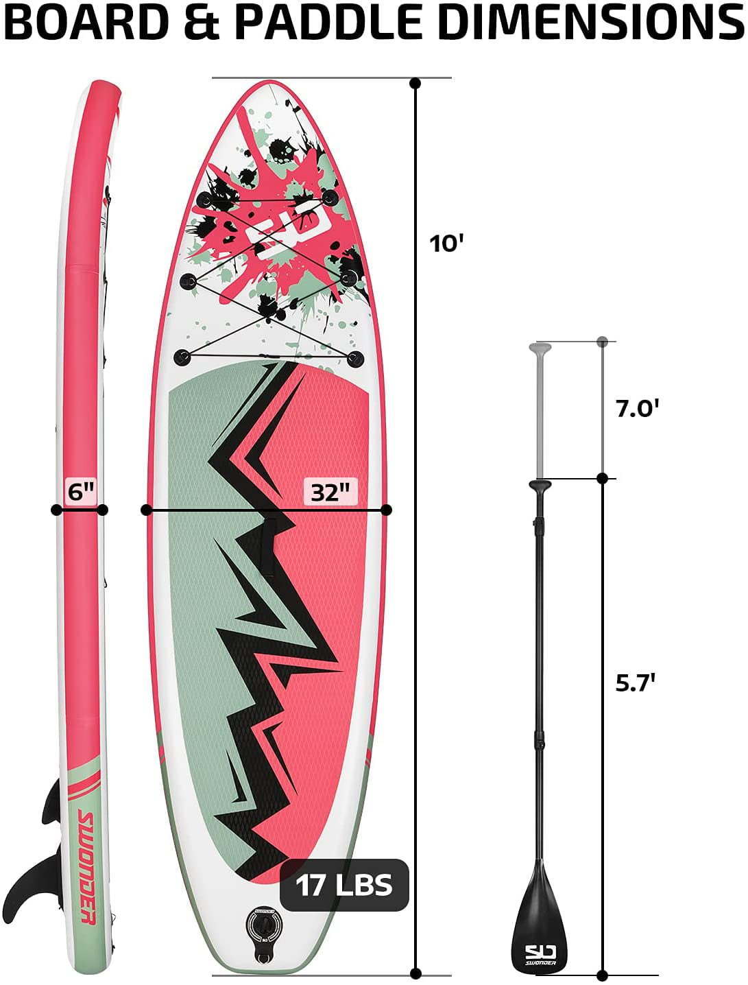 Inflatable Stand Up Paddleboard, Premium SUP Accessories - Backpack, PDobaDealsexpress.shopAccessories - Backpack, Paddle, PumpDetails
Details
 
Product description

Package Includes:1 x Inflatable paddle board1 x Hand pump1 x Adjustable floating paddle1 x Removable center fin1 x Coil ankle 