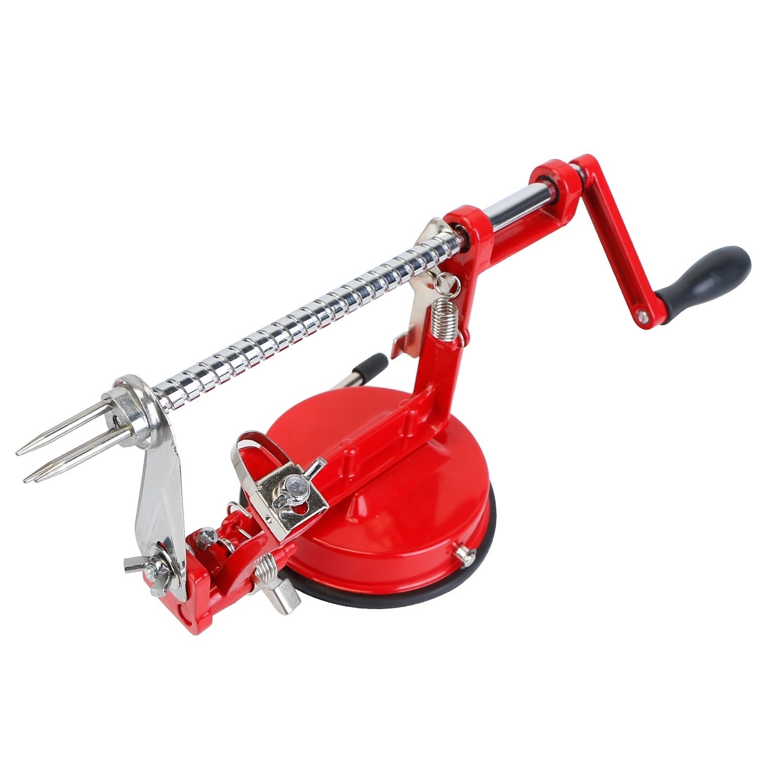 3In 1 Apple Peeler Manual Rotation Potato Fruit Core Slicer Kitchen HaDobaDealsexpress.shop3In 1 Apple Peeler Manual Rotation Potato Fruit Core Slicer Kitchen Hand Cracking CorerDetails
*Features*:
*Premium Material*:Made of premium zinc alloy and stainless steel blade; it is durable and anti-rust. It can last for a long time.*3 In 1 Functio