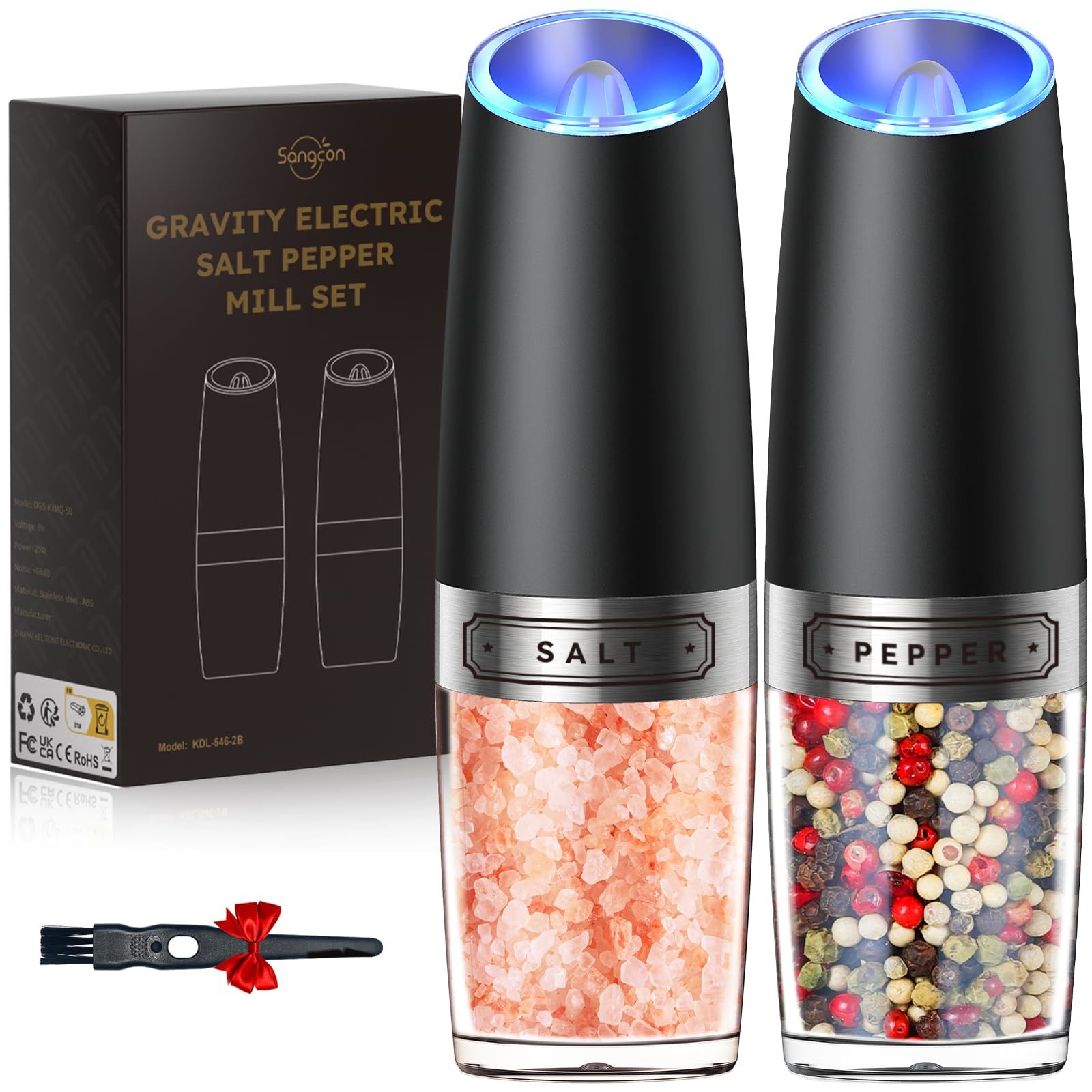 Gravity Electric Salt and Pepper Grinder Set Automatic Shakers Mill GrDobaDealsexpress.shopPepper Grinder Set Automatic Shakers Mill GrinderSpecification
CA Prop 65: Carcinogens:No
Material:Plastic, Metallic
Style:Modern
Quantity Per Pack:2
Details



GRAVITY SENSING AUTOMATIC OPERATION - The gravity sal