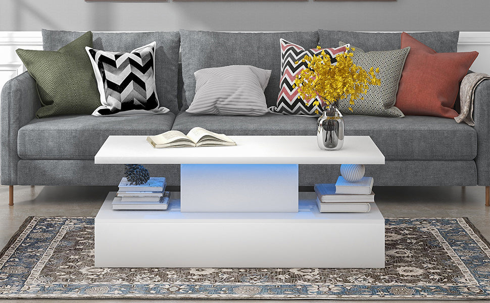 ON-TREND Coffee Table Cocktail Table Modern Industrial Design with LEDTablesMixShopDealsexpress.shop-TREND Coffee Table Cocktail Table Modern Industrial DesignON-TREND Coffee Table Cocktail Table Modern Industrial Design with LED lighting for Living room, 16 colors with a remote control, WhitePlease tear off the plastic fi