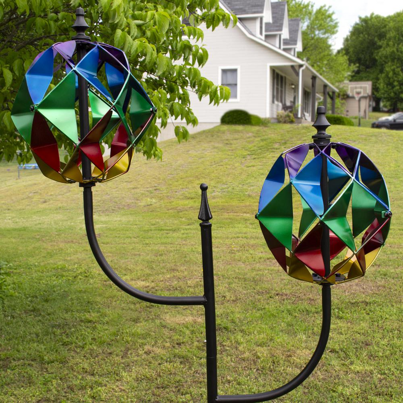 Double Lantern Wind Spinner