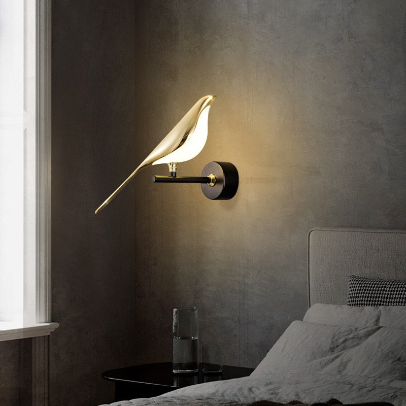 Gold Bird LED Wall LightDealsexpress.shopDealsexpress.shopGold Bird LED Wall LightSpecifications:Light Source: LED BulbsFeatures: Indoor Wall LightsInstallation Type: Wall MountedVoltage: 90-260VBody Material: AluminumNote:Due to the different dis