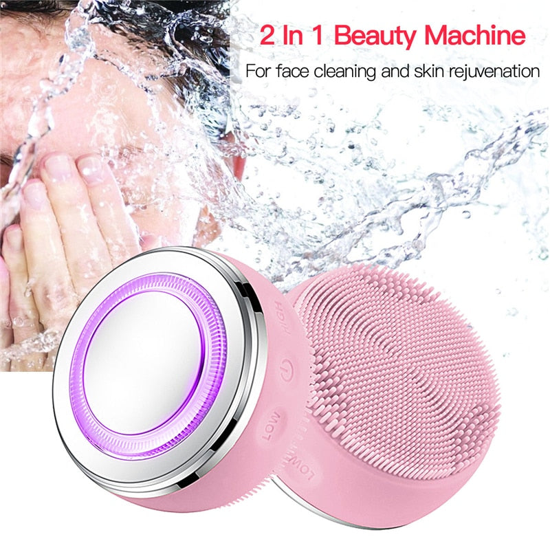 Heating Face CleanserDealsexpress.shopDealsexpress.shopHeating Face CleanserFeature:【Multiple Functions】This one beauty machine offers 2 using enjoyment, 1 facial massager and a facial cleaner.【4 LED Lights &amp; 4 Modes】4 photon lights with