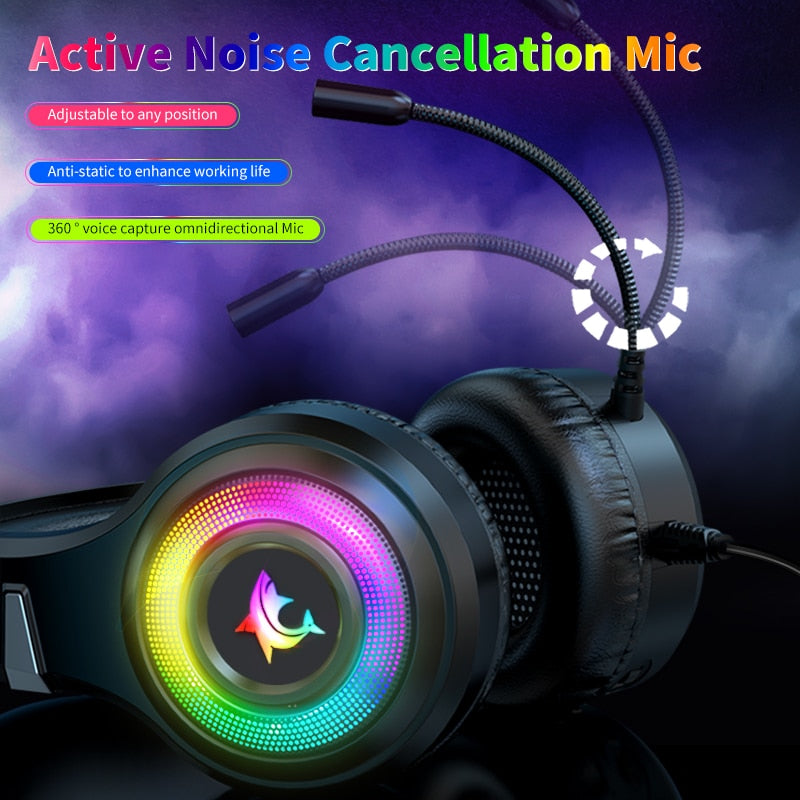 Gaming Headset With Microphone RGB LightDealsexpress.shopDealsexpress.shopMicrophone RGB LightGaming Headset Xbox One Headset with Stereo Surround Sound,PS4 Gaming Headset with Mic &amp; LED Light Noise Cancelling Over Ear Headphones Compatible with PC, PS4,P