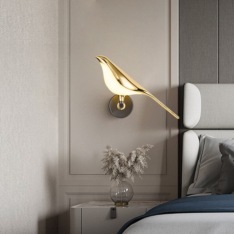 Gold Bird LED Wall LightDealsexpress.shopDealsexpress.shopGold Bird LED Wall LightSpecifications:Light Source: LED BulbsFeatures: Indoor Wall LightsInstallation Type: Wall MountedVoltage: 90-260VBody Material: AluminumNote:Due to the different dis