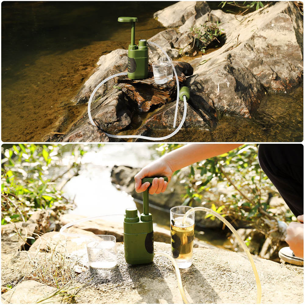 Portable Water PurifierDealsexpress.shopDealsexpress.shopPortable Water PurifierFeatures:1. Four levels of physical filtration for safe outdoor drinking2. Selected ABS material, durable, high-temperature resistance, more practical, and not easy 