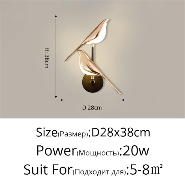 Gold Bird LED Wall LightDealsexpress.shopDealsexpress.shopGold Bird LED Wall LightSpecifications:Light Source: LED BulbsFeatures: Indoor Wall LightsInstallation Type: Wall MountedVoltage: 90-260VBody Material: AluminumNote:Due to the different dis