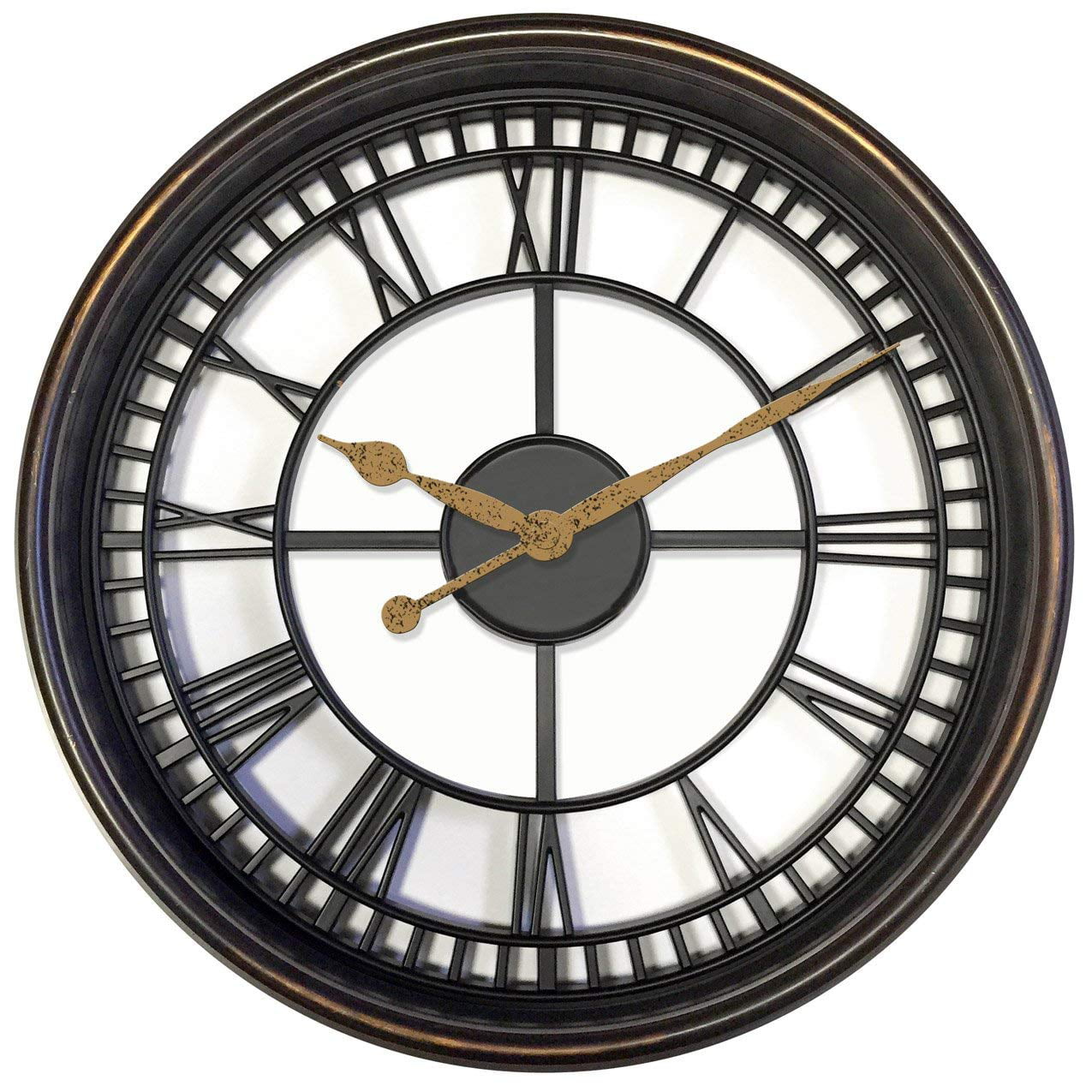 Brown/Bronze Vintage Style Large Round Roman Numeral Open Face Analog DobaDealsexpress.shopBrown/Bronze Vintage Style Large Round Roman Numeral Open Face Analog QA Wall ClockSpecification
Brand:Westclox
Details
The westclox large round roman numeral open face wall clock is an elegant and stylish timepiece that will bring a touch of vinta