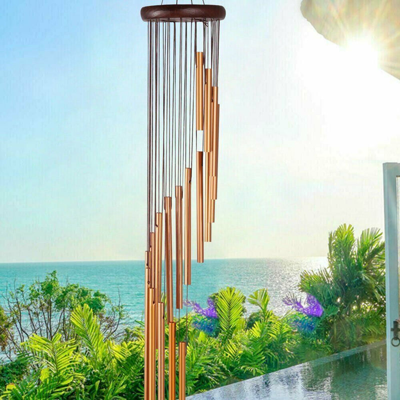 35'' Outdoor Wind Chimes Large 18 Tubes Deep Tone Chapel Bells for Garden Decor