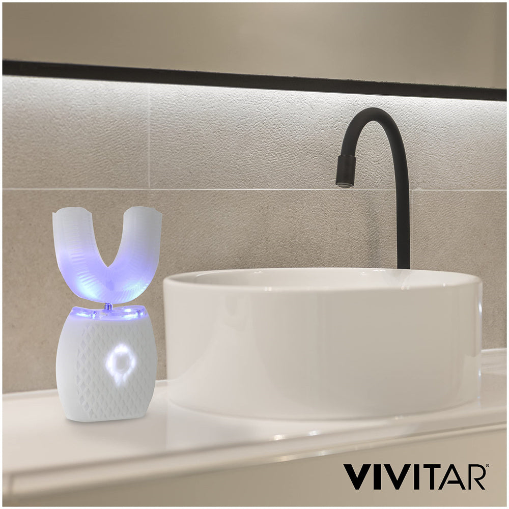 Whitening Toothbrush Ultrasonic U-Shaped Electric Toothbrush for AdultDobaDealsexpress.shopWhitening Toothbrush UltrasonicHighlights
Four Cleaning Modes: Choose from clean, white, polish, and gentle modes for a personalized dental care experience, addressing various cleaning needs from 
