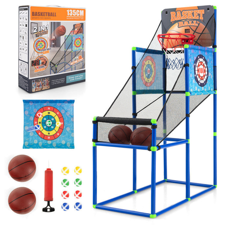 Kids Basketball Arcade Game with Electronic Scoreboard and Sound EffecDobaDealsexpress.shopKids Basketball Arcade GameHighlights
2-in-1 Game Provides More Fun: This basketball arcade game is also available for sticky balls game, and the package includes 2 high rebound basketballs, a
