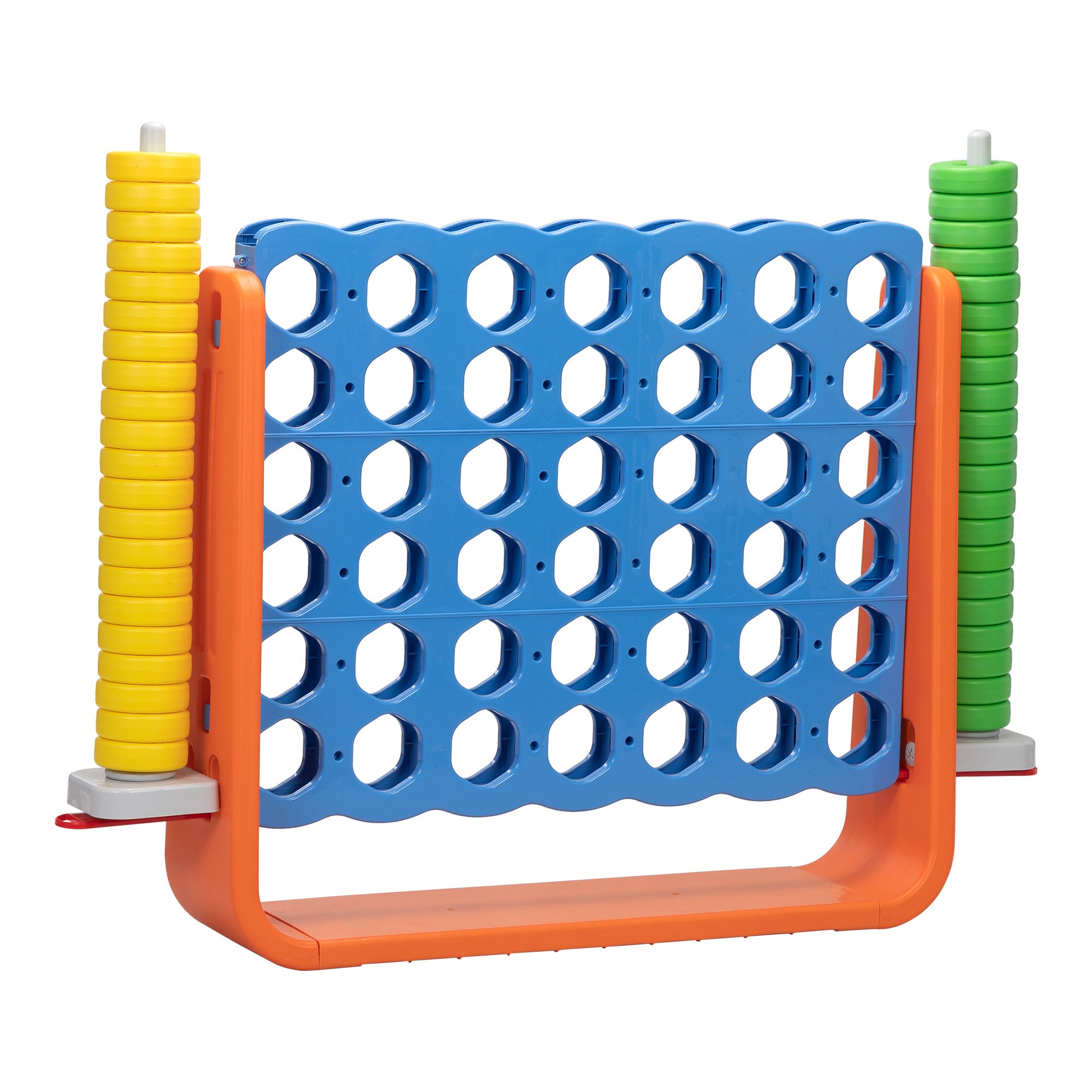 Jumbo 4-to-Score Game Set;  Giant Connect 4 with 42 Rings;  Indoor OutDobaDealsexpress.shop42 Rings; Indoor Outdoor Game SetDetails
Features:
[Giant 4-in-a-row Game Set]: A colorful finish with a 3D version, this 4-in-a-row game set brings more joy for both kids and parents. Perfect as a 