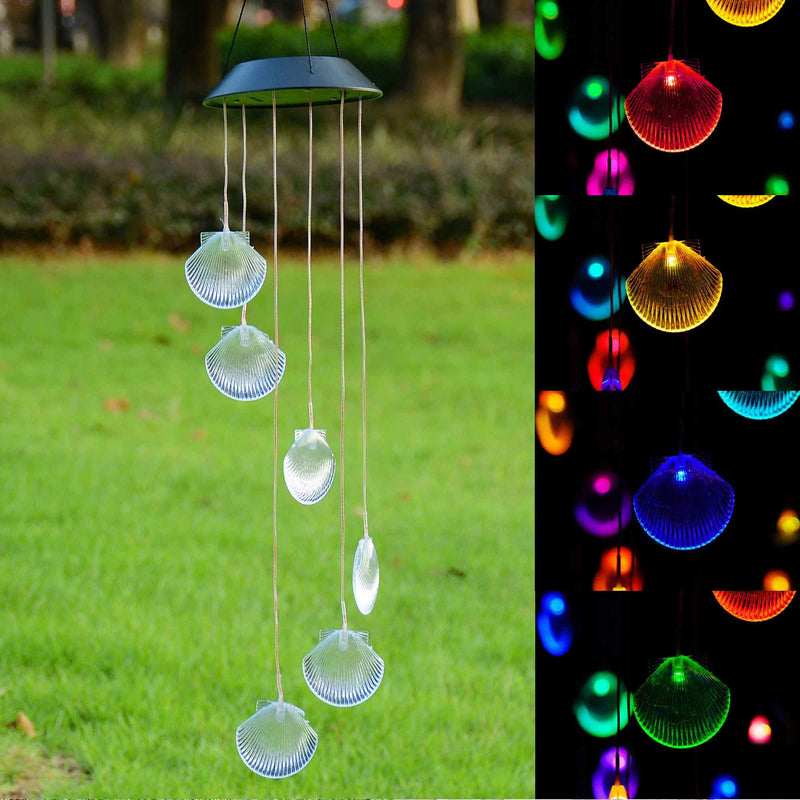 Shell Solar LED Wind ChimesDobaDealsexpress.shopShell Solar LED Wind ChimesDetails
Features:


Upgraded thickened material, stronger and more durable than others which can be easily damaged when falling down


6pcs LED light bulbs in total,