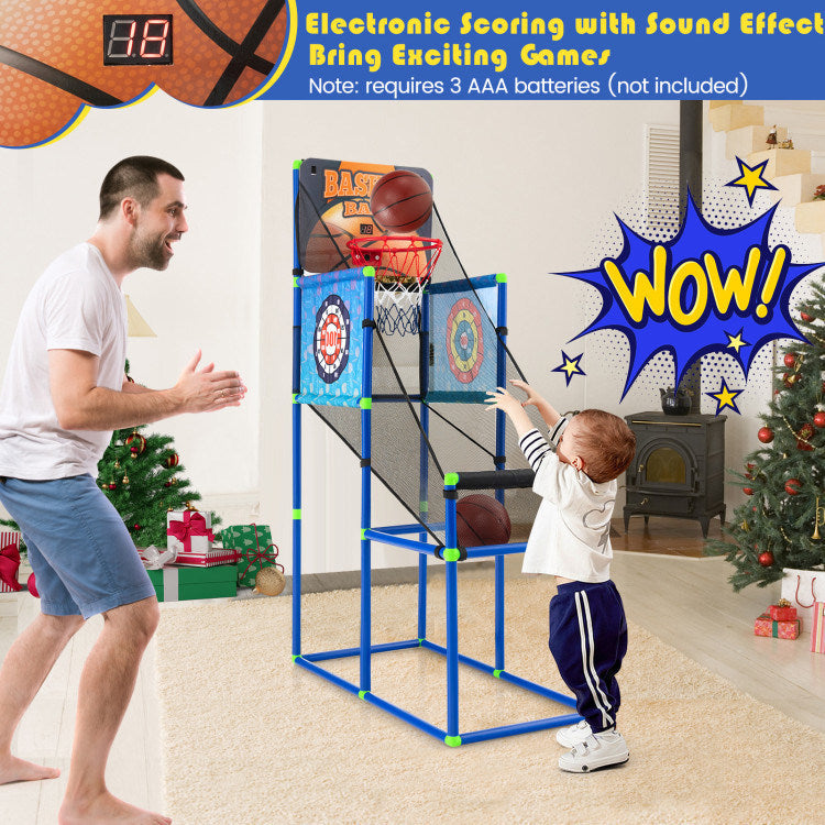 Kids Basketball Arcade Game with Electronic Scoreboard and Sound EffecDobaDealsexpress.shopKids Basketball Arcade GameHighlights
2-in-1 Game Provides More Fun: This basketball arcade game is also available for sticky balls game, and the package includes 2 high rebound basketballs, a