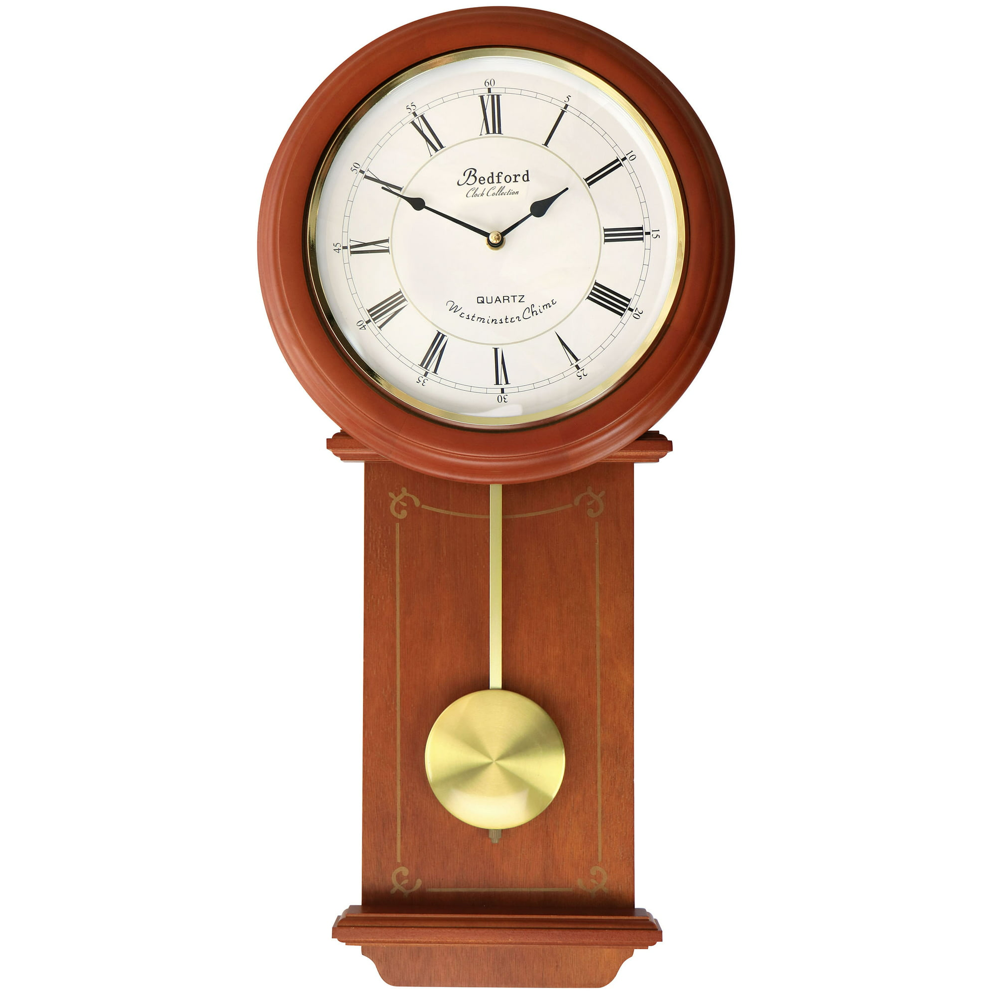 Bedford Clock Collection Olivia 24.5 inch Cherry Brown Wood Chiming PeDobaDealsexpress.shop5 inch Cherry Brown Wood Chiming Pendulum Vintage Wall ClockSpecification
Brand:Bedford Clocks
Details
Bedford clock collection gives you the elegance and beauty of classic style with the modern reliable technology of today's