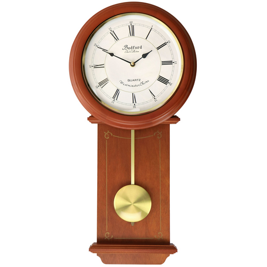 Bedford Clock Collection Olivia 24.5 inch Cherry Brown Wood Chiming PeDobaDealsexpress.shop5 inch Cherry Brown Wood Chiming Pendulum Vintage Wall ClockSpecification
Brand:Bedford Clocks
Details
Bedford clock collection gives you the elegance and beauty of classic style with the modern reliable technology of today's