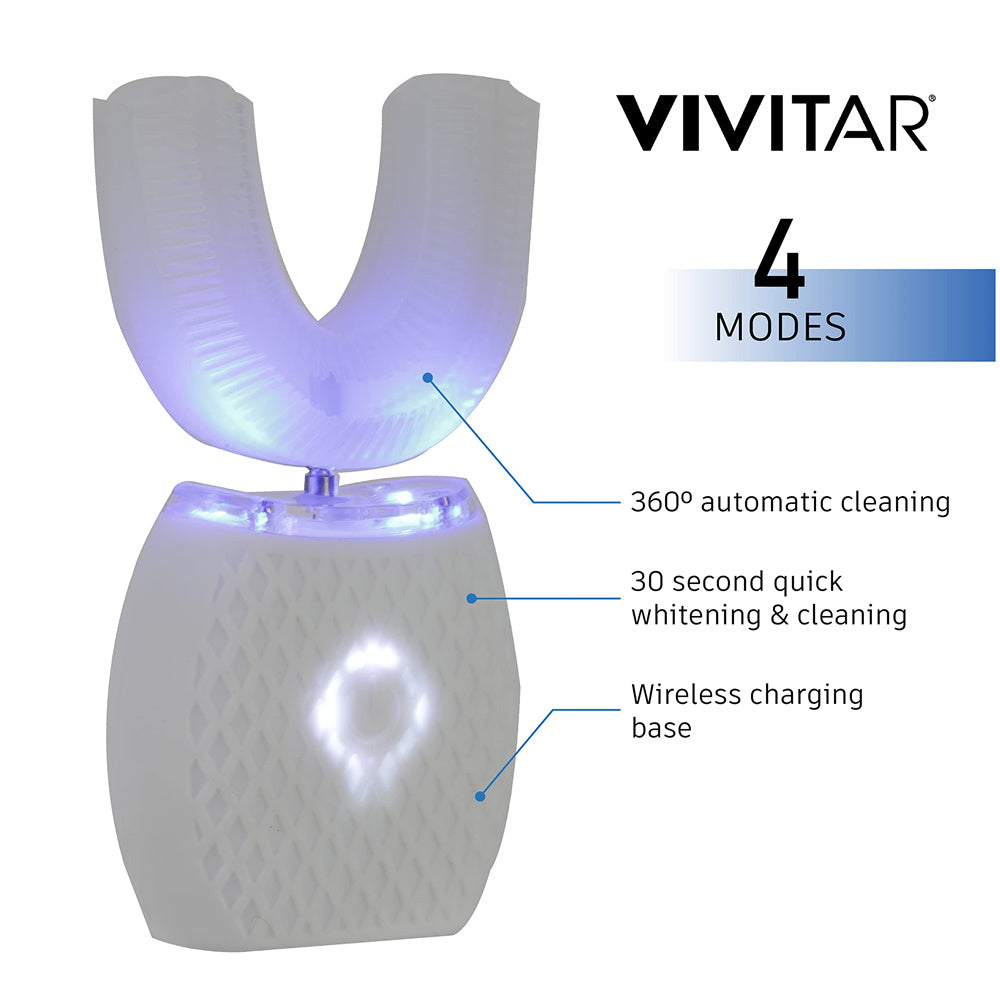 Whitening Toothbrush Ultrasonic U-Shaped Electric Toothbrush for AdultDobaDealsexpress.shopWhitening Toothbrush UltrasonicHighlights
Four Cleaning Modes: Choose from clean, white, polish, and gentle modes for a personalized dental care experience, addressing various cleaning needs from 