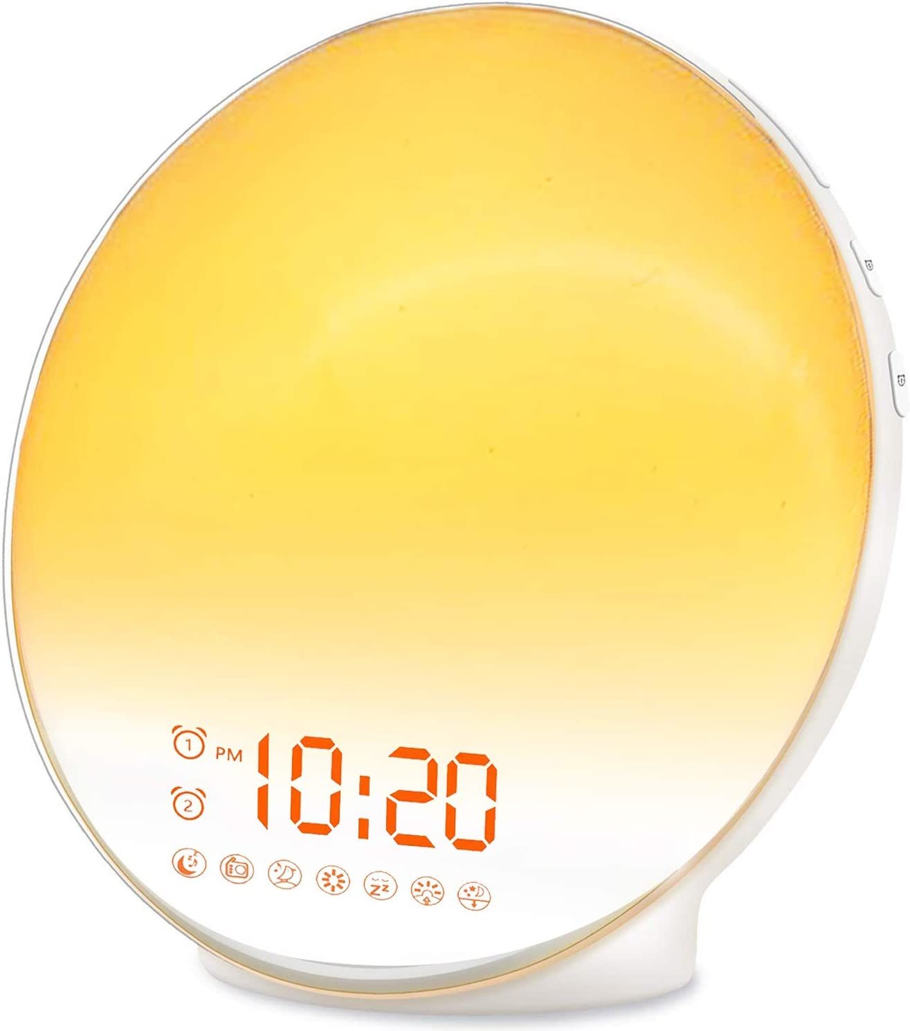 Wake Up Light Sunrise Alarm Clock for Kids; Heavy Sleepers; Bedroom; wDobaDealsexpress.shopSunrise Simulation; Sleep Aid; Dual Alarms; FM Radio; Snooze; NightlightDetails
[Wake Up Light with Sunrise simulation] This Sleep Aid digital alarm clock is designed for everyone in fact; especially for heavy sleepers and kids. Sunrise 