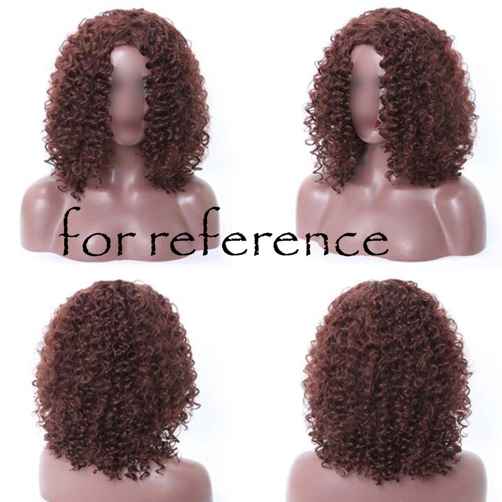 Dark Brown Afro Hair Wig Short Curly with Bangs Fluffy Wigs Synthetic DobaDealsexpress.shopDark Brown Afro Hair Wig Short CurlyHighlights
Hair Wig length: approx 40cm15.7 inches. Package included: 1x full hair wig.
The hair ornaments are not included. There might be a little bit color differ