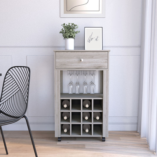 Bar Cart Bayamon, Twelve Wine Cubbies, Four Legs, Light Gray FinishDobaDealsexpress.shopBar Cart Bayamon, Twelve Wine Cubbies,Specification
Main Color:Gray
Main Material:Particle Board
Details
Product Features:
Twelve Wine Cubbies
Four Legs
One Open Shelf
Superior Top 27,44''
Our furniture 