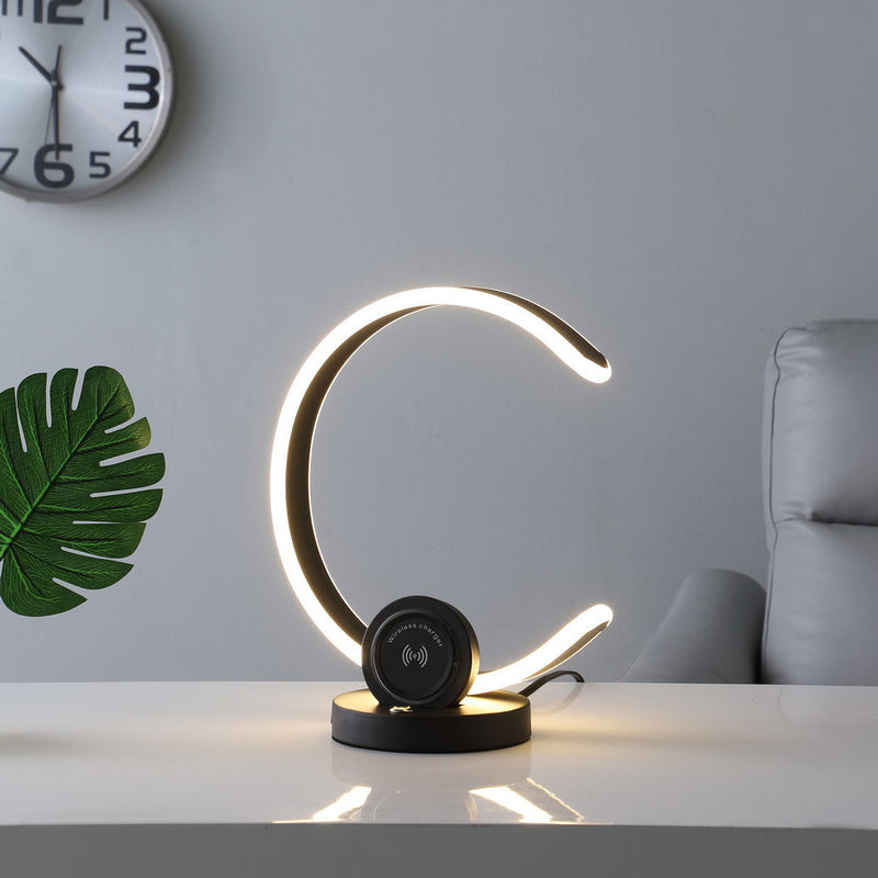 LED Desk Lamp with USB Charging Port& Study Light with Clock