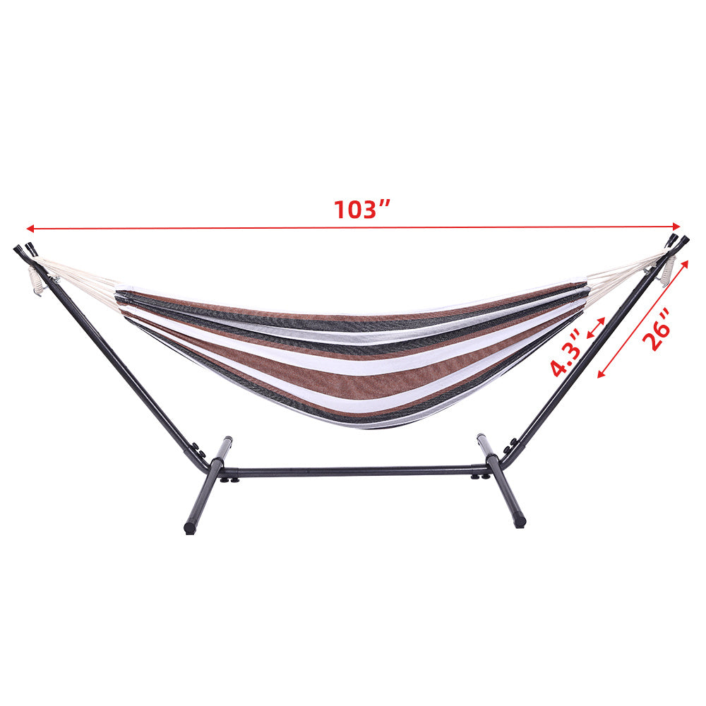 Free shipping  Hammock & Steel Frame Stand Swing Chair Home/Outdoor BaDobaDealsexpress.shopFree shipping Hammock & Steel Frame Stand Swing Chair Home/Outdoor Backyard Garden Camp Sleep YJHighlights
Easy to carry, safe and comfortable , Stretches for your full body length
Easy to hang and assembly
Durable and comfortable material makes it provide exce