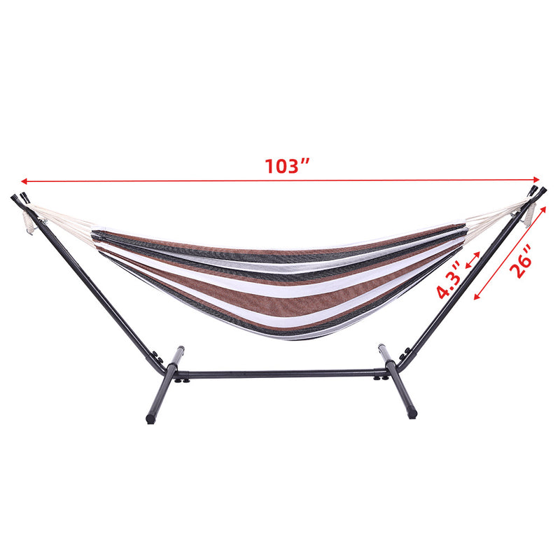 Free shipping  Hammock & Steel Frame Stand Swing Chair Home/Outdoor Backyard Garden Camp Sleep YJ