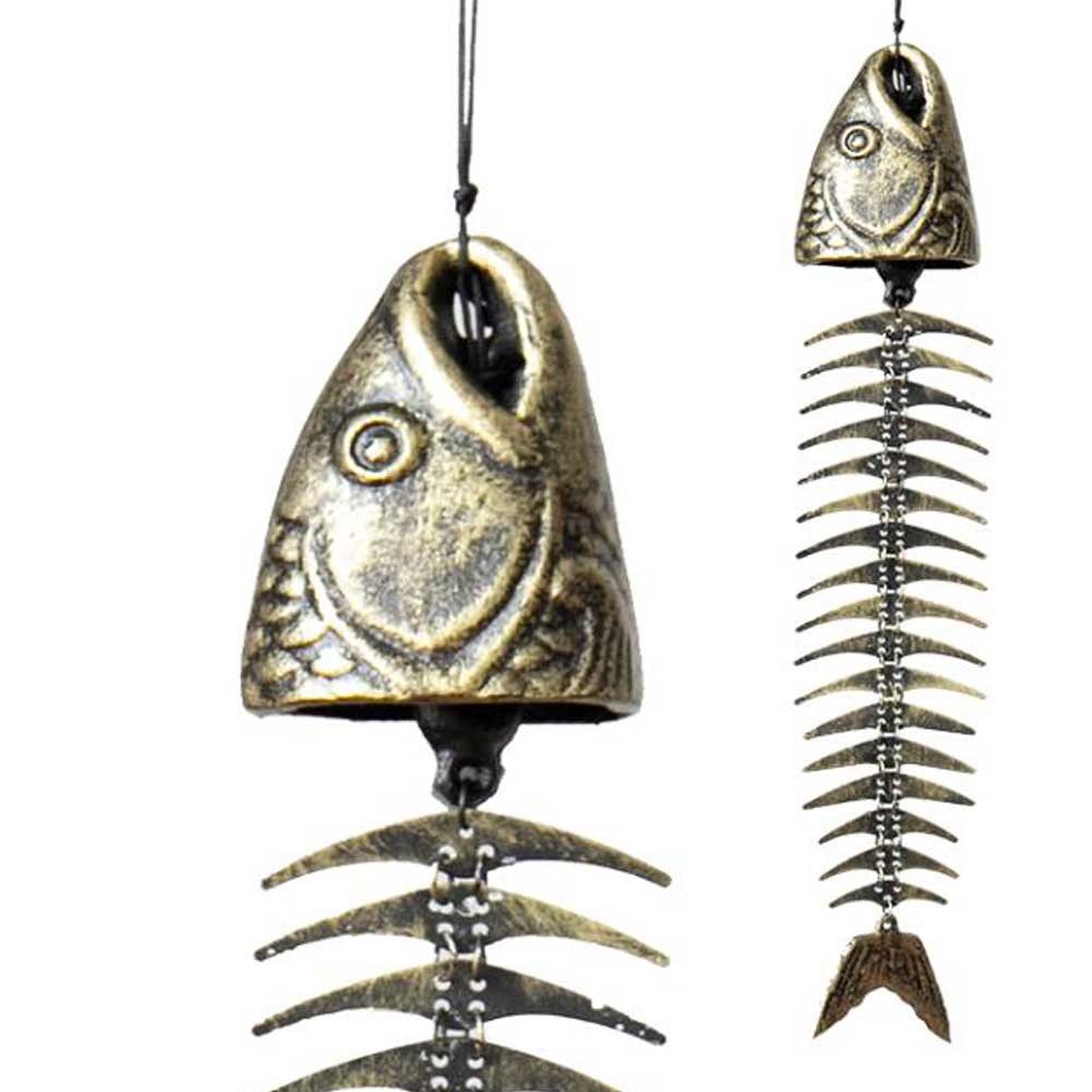 Vintage Japanese Cast Iron Fishbone Wind Chimes Temple Metal Hanging DDobaDealsexpress.shopVintage Japanese Cast Iron Fishbone Wind Chimes Temple Metal Hanging Decoration Garden Balcony Wind Chimes Shop Door BellHighlights
Size of Wind Chime: total 50cm (19.7 inches) from top to bottom.
Material: metal. A responsible choice for backyard decor.
Package: included 1 x wind bell