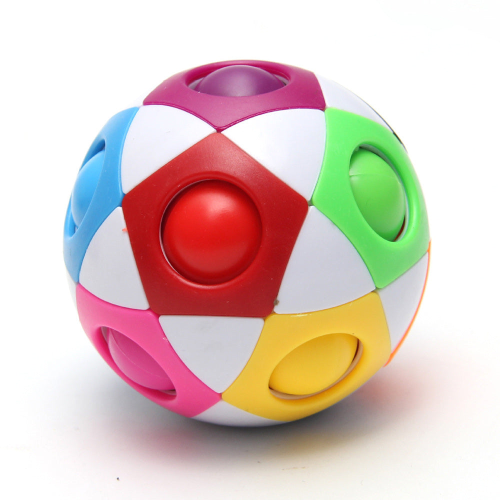 Rainbow Puzzle Ball- Fidget Ball Puzzle Game- Brain Teaser Toy For Boys & Girls Age 3 And Up- Birthday Party Christmas Easter Gift Stocking Stuffers Toy For Kids Teens Adults