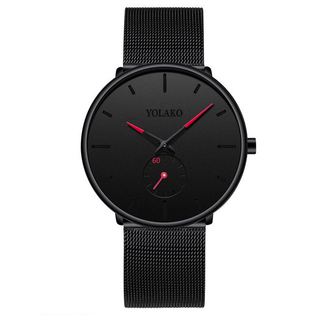 2023 Mens Fashion Minimalist Watches Men Business Casual Quartz Watch Simple Male Stainless Steel Mesh Band Clock reloj hombre