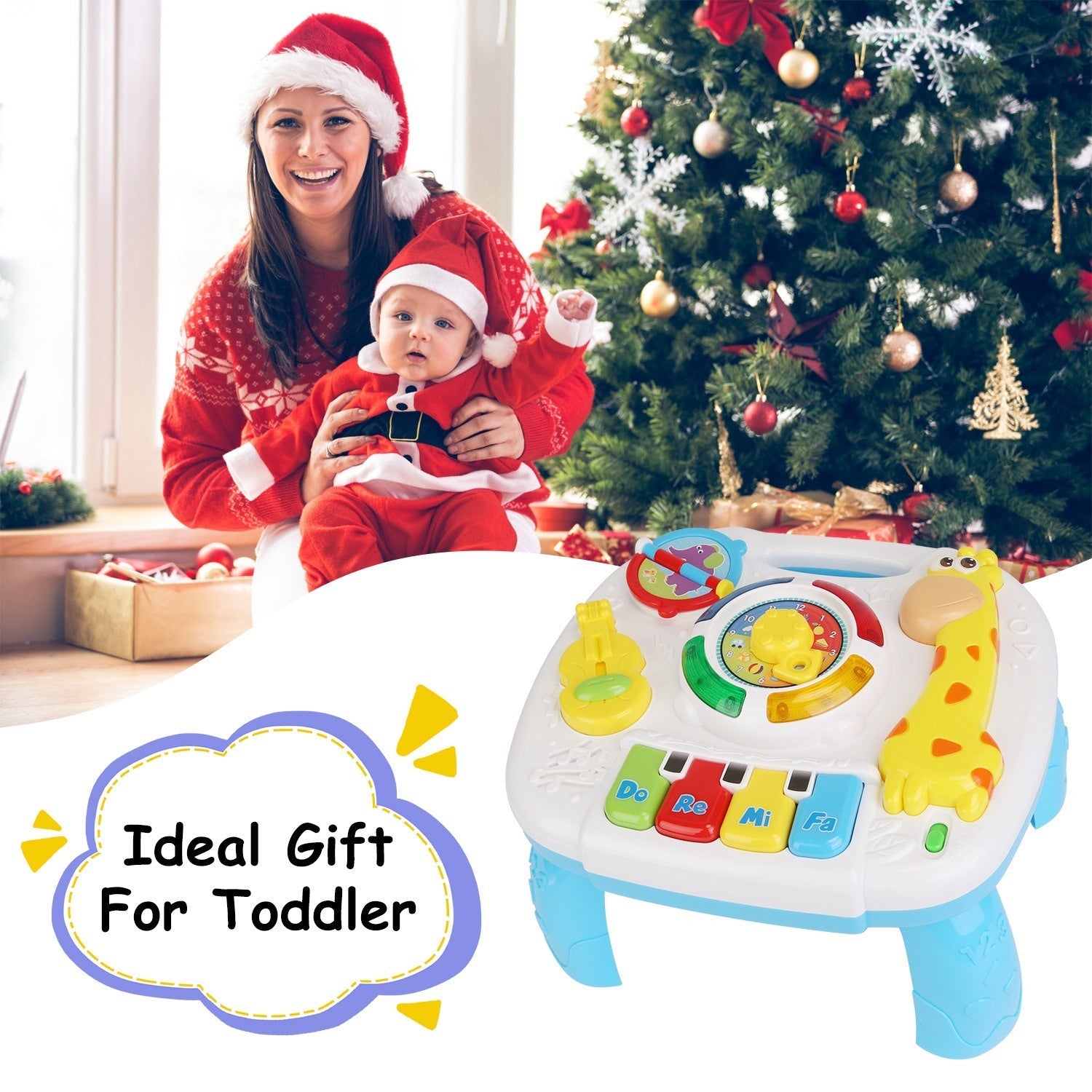 Toddler Musical Learning Table Educational Baby Toys Musical Activity DobaDealsexpress.shopToddler Musical Learning Table Educational Baby Toys Musical Activity Table Learning CenterHighlights
A practical educational toy to improve baby’s music sentiment, hearing development, color recognition and exploring spirit.
Different from other dull musi
