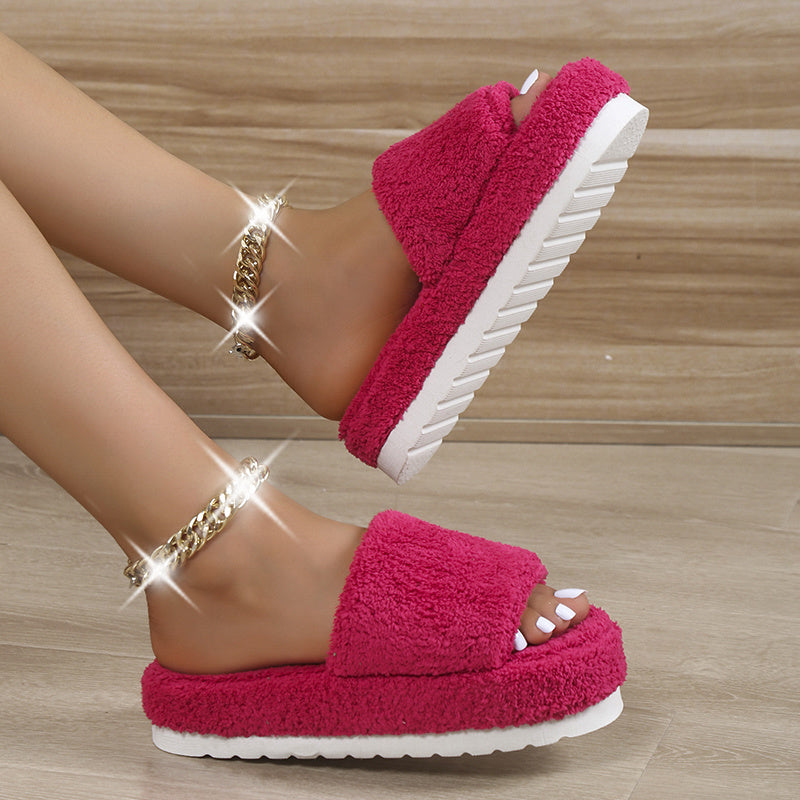 Fur platform slippers women 2022 trend korean winter warm Thick BottomDobaDealsexpress.shopFur platform slippers women 2022 trend korean winter warm Thick Bottom slippers women home house shoes Green BlueDetails
Brand Name:LiomEnnShoes Type:Home Cotton ShoesApplicable Place:IndoorUpper Material:FurHeel Height:Med (3cm-5cm)Origin:Mainland ChinaCN:FujianSeason:WinterHe