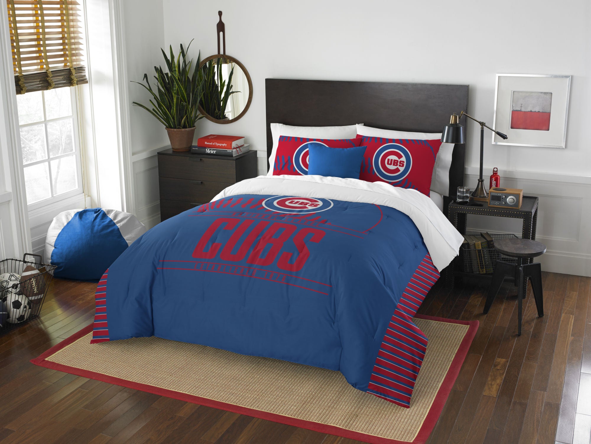 Cubs OFFICIAL Major League Baseball; Bedding; "Grand Slam" Full/Queen DobaDealsexpress.shopCubs OFFICIAL Major League Baseball; Bedding; "Grand Slam" Full/Queen Printed Comforter (86"Specification
Brand:The Northwest Company
Size:86x86
Care Instructions:Machine wash cold before use with like colors.
Contents:100% Polyester Fiber
Country of Origin
