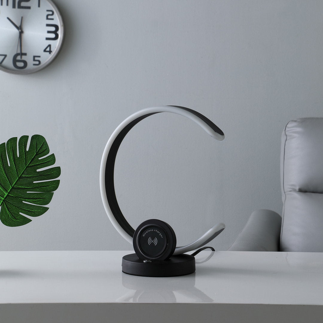 LED Desk Lamp with USB Charging Port& Study Light with ClockDobaDealsexpress.shopUSB Charging Port& Study LightSpecification
Main Color:Black
Main Material:Metal
Details
Product Features:
Finish: Matte Black Metal, Built-In LED Strip Bulb. Bulb: Integrated Built-In 8 Watt LED
