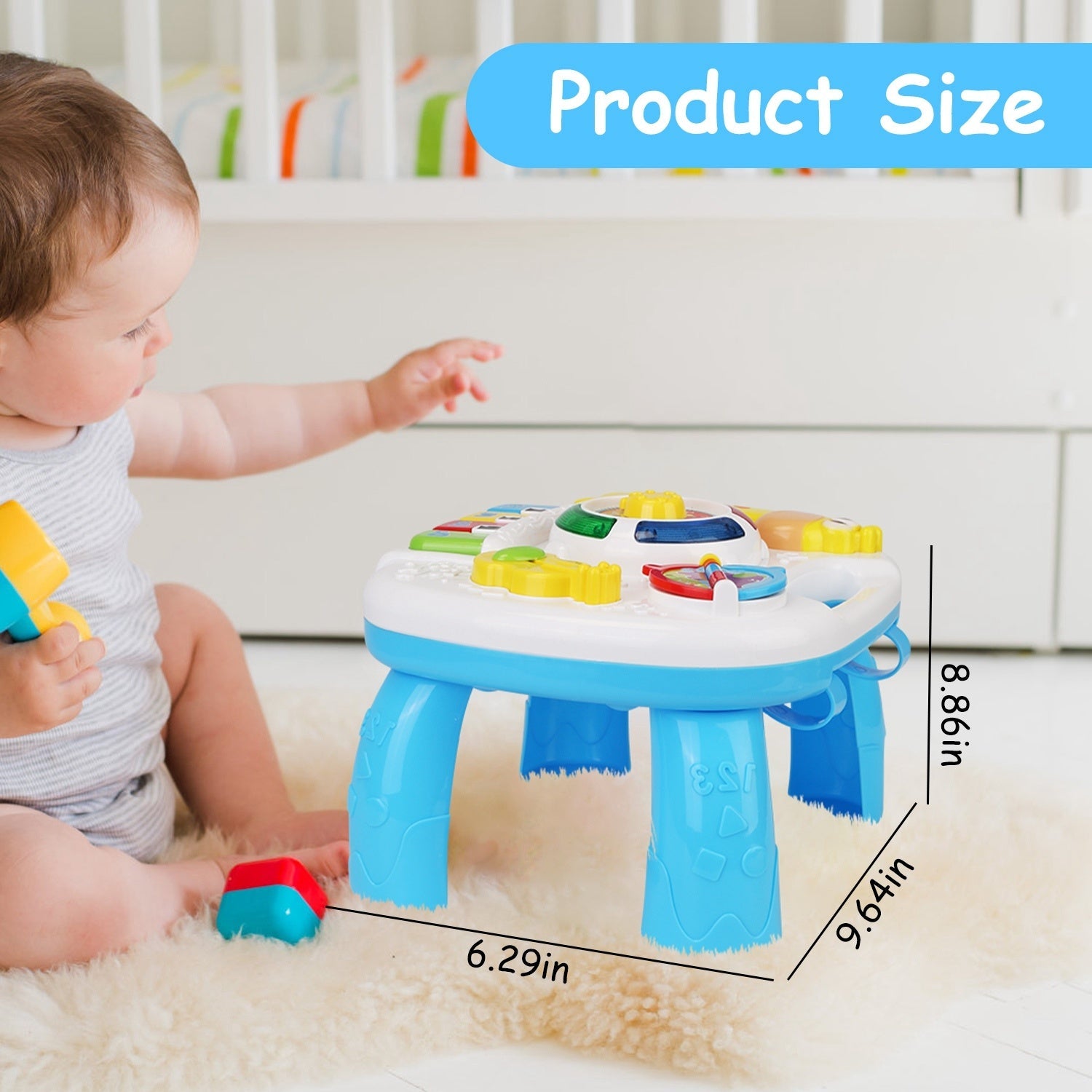 Toddler Musical Learning Table Educational Baby Toys Musical Activity DobaDealsexpress.shopToddler Musical Learning Table Educational Baby Toys Musical Activity Table Learning CenterHighlights
A practical educational toy to improve baby’s music sentiment, hearing development, color recognition and exploring spirit.
Different from other dull musi