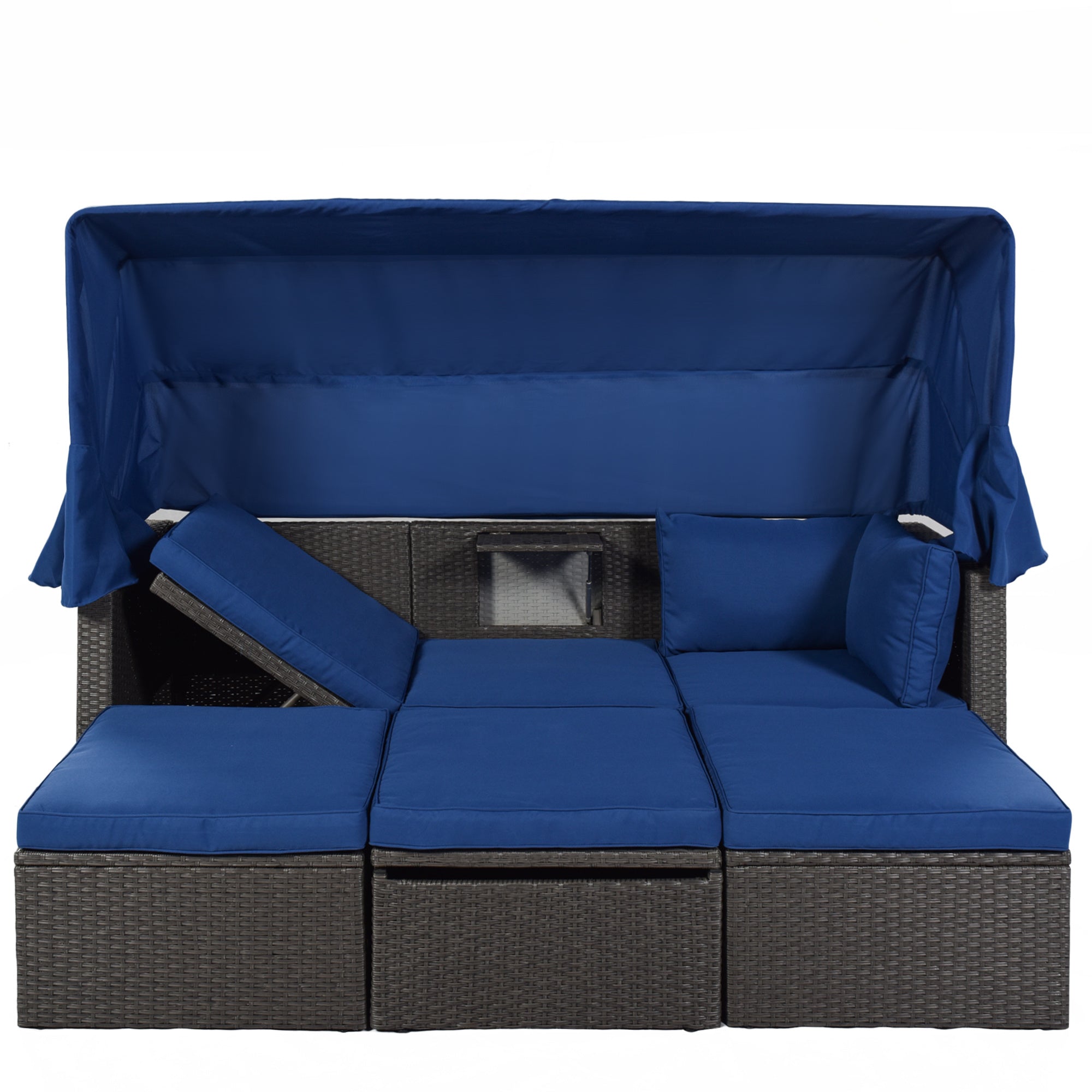 Outdoor Patio Rectangle Daybed with Retractable Canopy, Wicker FurnituDobaDealsexpress.shopRetractable Canopy, Wicker Furniture Sectional SeatingHighlights
This elegantly designed sectional sofa is perfect for the pool side, garden, patio or deck, offering the best in quality and comfort with tightly woven PE