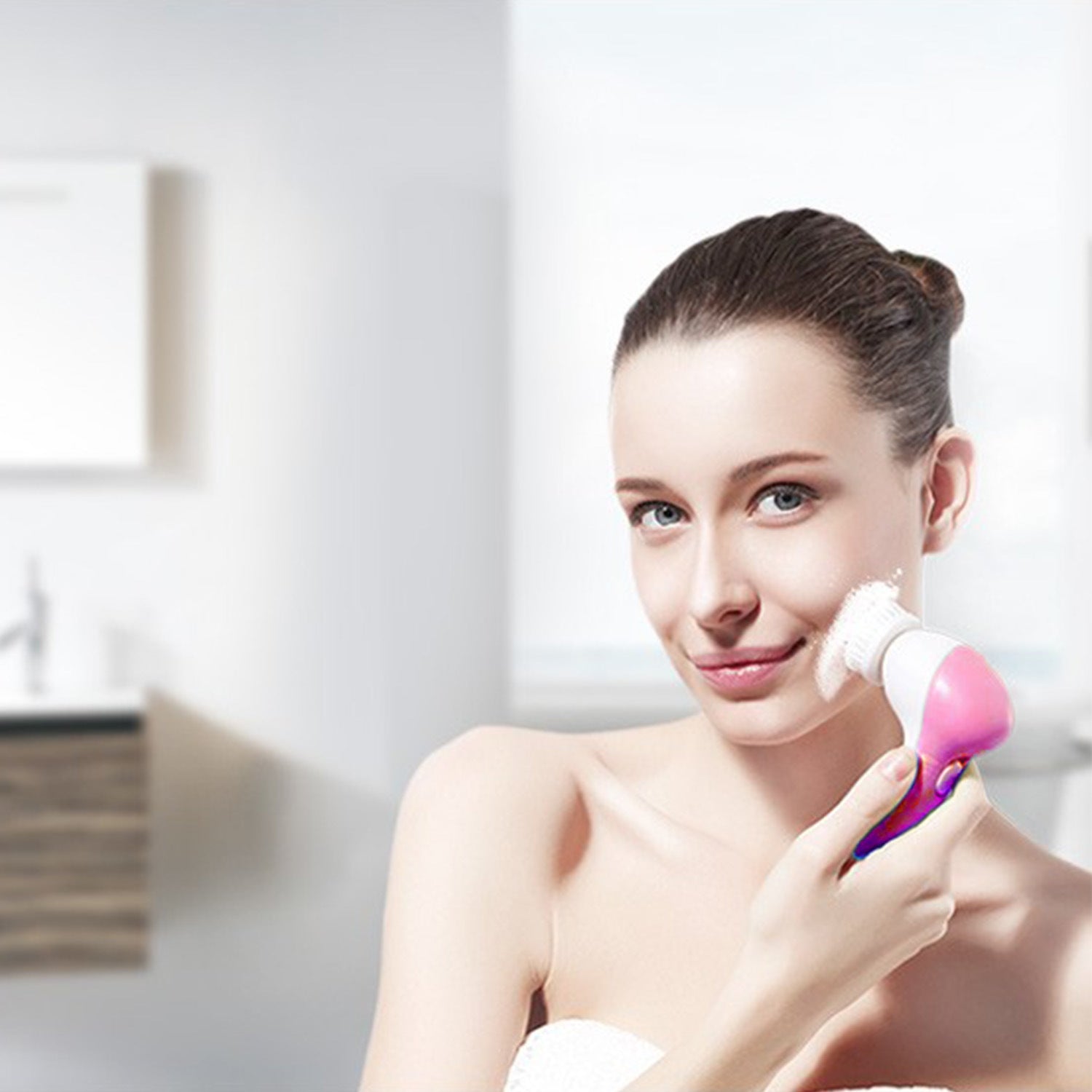 Facial Cleansing Brush Waterproof Face Spin Cleaning Brush with 5 BrusDobaDealsexpress.shopFacial Cleansing Brush Waterproof Face Spin Cleaning BrushHighlights
5 Different Brush Heads
360 Degree Rotation System
Details
*Features*:
*[5 Different Brush Heads] --These brushes are used to facial cleansing; makeup rem
