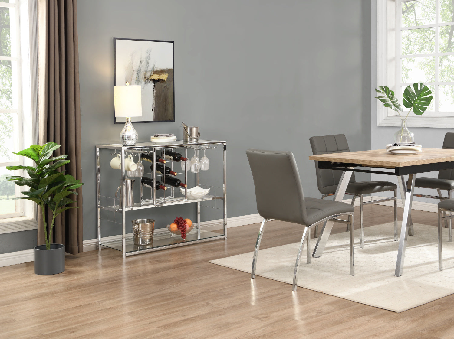 Bar Serving Cart with Glass Holder and Wine Rack, 3-Tier Kitchen TrollDobaDealsexpress.shopBar Serving CartHighlights
BIG STORAGE: 12 bottles,12 stemware racks and 8 cups can be holded. Other cups or trays can be put on the three glasses
STURDY TEMPERED GLASSES: 5mm thick