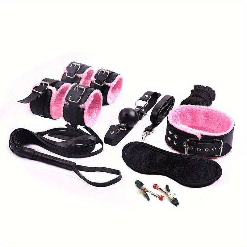BDSM Bondage Set; Erotic Bed Games; Adults Handcuffs; Nipple Clamps; WDobaDealsexpress.shopBDSM Bondage Set; Erotic Bed Games; Adults Handcuffs; Nipple Clamps; Whip Spanking Anal Plug Vibrator SM Kit; Sex ToysDetails
