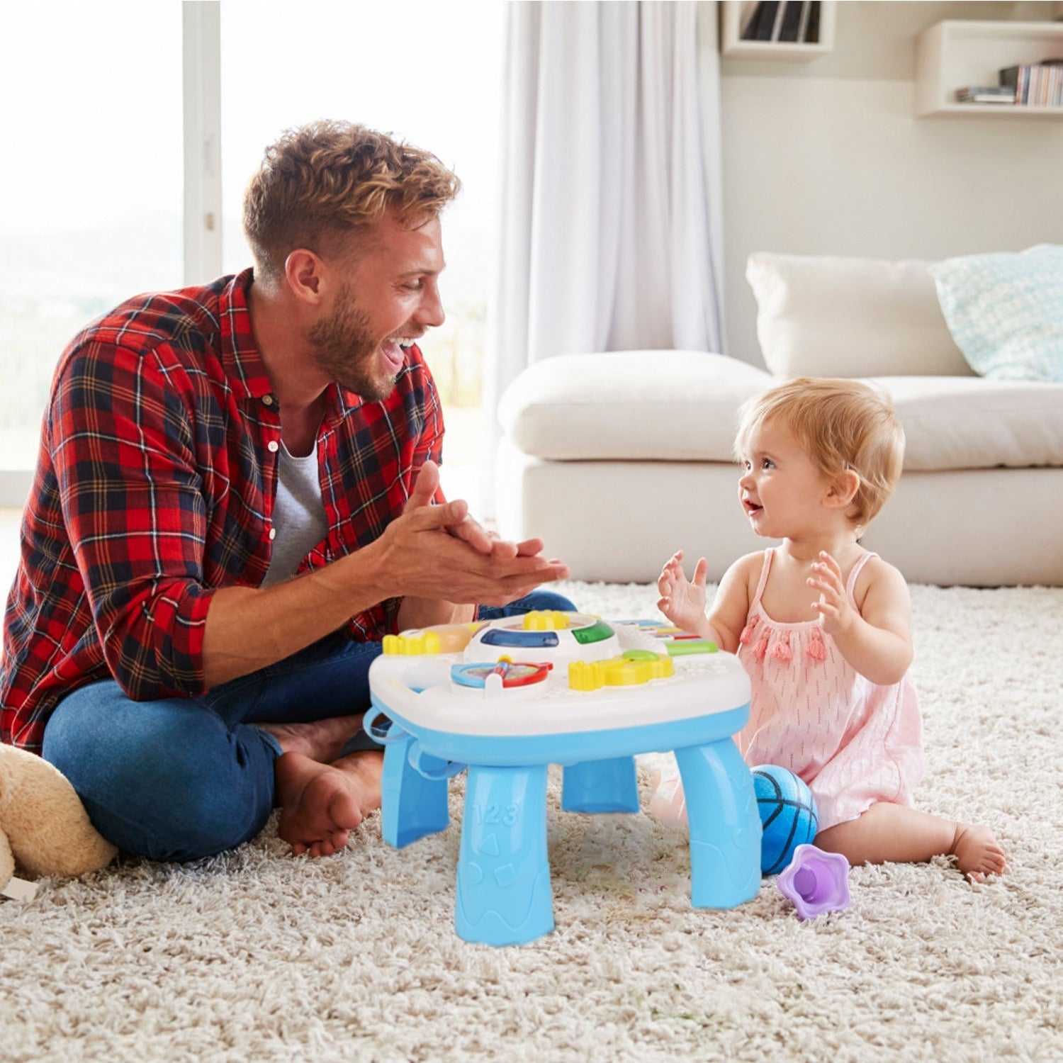 Toddler Musical Learning Table Educational Baby Toys Musical Activity DobaDealsexpress.shopToddler Musical Learning Table Educational Baby Toys Musical Activity Table Learning CenterHighlights
A practical educational toy to improve baby’s music sentiment, hearing development, color recognition and exploring spirit.
Different from other dull musi
